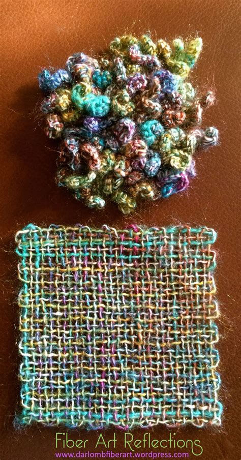 Fiber Art Reflections: Combining freeform crochet and pin loom weaving using the same yarn ...