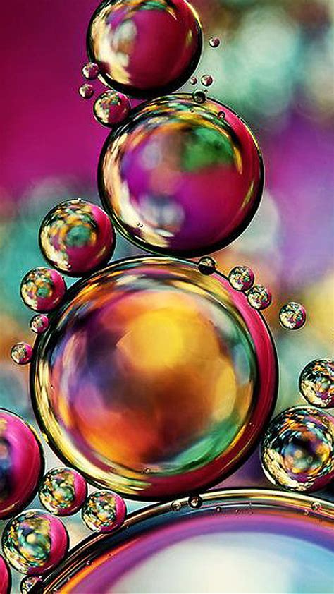 Bubbles, bubble, color, green, pink, red, water, HD phone wallpaper ...