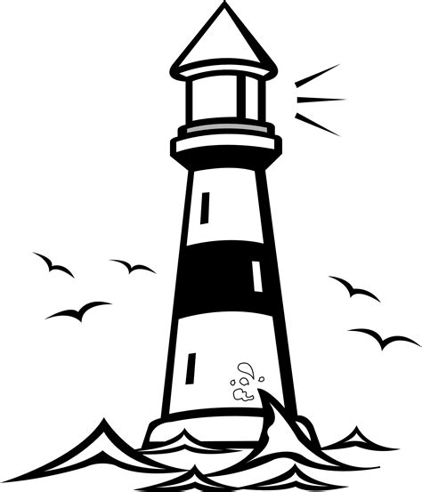 Country life graphics lighthouse clipart - Clipartix