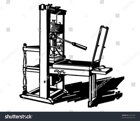 Colonial Printing Press Clipart