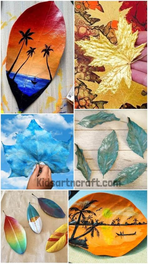 Realistic Leaf Painting Art Ideas - Kids Art & Craft