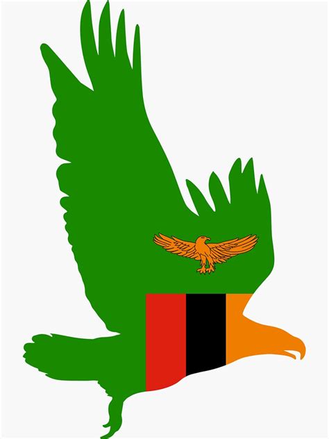 "Flag Eagle of Zambia" Sticker for Sale by fourretout | Redbubble