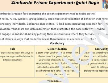 Zimbardo Prison Experiment Documentary Handout by Teacher Toolbox favorites