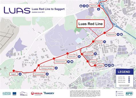 Luas map - Dublin Luas map (Ireland)