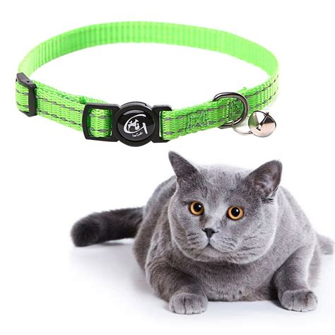 Reflective Cat Collar with Bell Nylon Pet Neck Belt Collar Strip Puppy ...