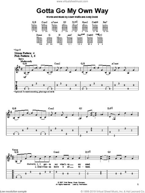 2 - Gotta Go My Own Way sheet music for guitar solo (easy tablature)