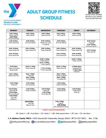 Ymca Group Fitness Schedule | Blog Dandk