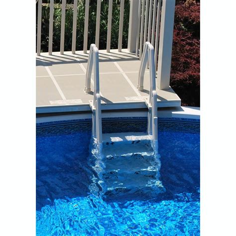 Vinyl Works Adjustable 32 Inch In-Pool Step Ladder for Above Ground Pools, White | eBay