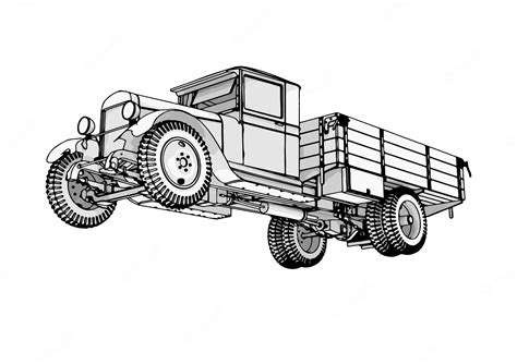 Premium Vector | Truck sketch white background vector