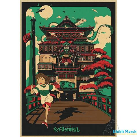 Spirited Away Poster Dragon Haku And Chihiro Poster - Ghibli Merch Store - Official Studio ...