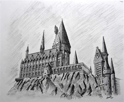 Hogwarts castle drawing | Harry potter drawings, Hogwarts castle ...