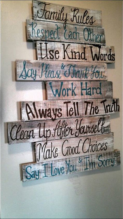 House Rules Sign Family Rules Sign Wood Signs Wood Signs - Etsy | Palet sanatı, Duvar tabelaları ...