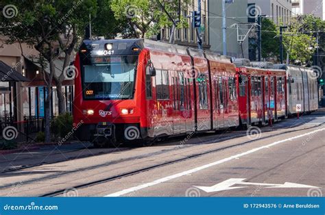 Metro Line Along the Streets of San Diego Editorial Photo - Image of ...