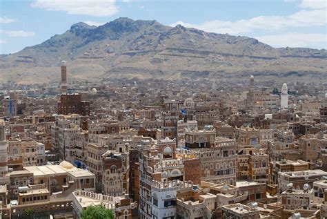 View To the Sanaa City in Sanaa, Yemen. Editorial Stock Photo - Image ...