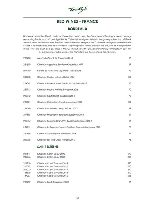 Wally's Wine and Spirits - Wally's Beverly Hills Wine List - Page 55