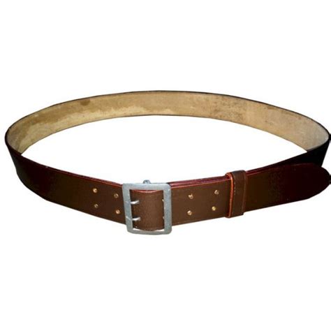 GERMAN OFFICERS BROWN LEATHER BELT for ARMY OR LUFTWAFFE - WARSTUFF.COM