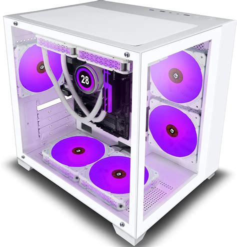 Amazon.com: KEDIERS Micro ATX Tower PC Case 7 ARGB Fans Gaming PC Mini ...