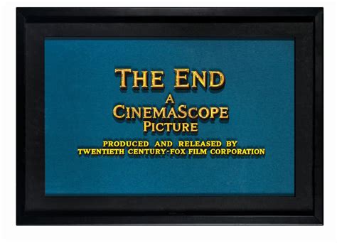 20th Century Fox CinemaScope "The End" Title Artwork. - Van Eaton Galleries
