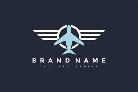 Premium Vector | Airplane wing logo