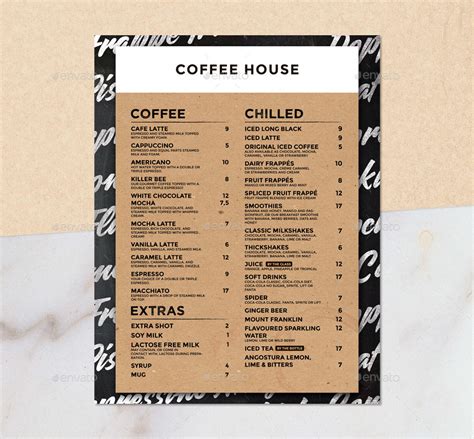 Coffee Menu by BigWeek | GraphicRiver