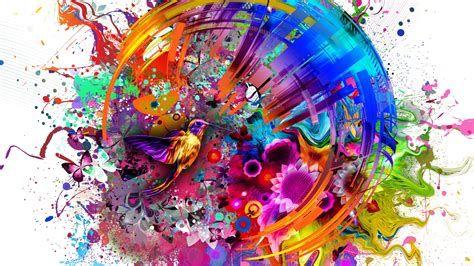 1920x1080 Resolution Abstract Colors Flashy Bird 1080P Laptop Full HD Wallpaper - Wallpapers Den