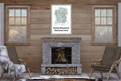 Custom National Park Map Poster Rocky Mountain Map Poster 20x30 - Etsy