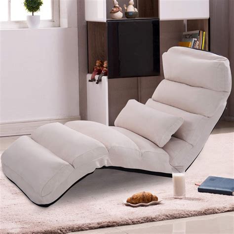 Giantex Folding Lazy Sofa Chair Beds Lounge Chair W/Pillow (With images) | Stylish chairs ...