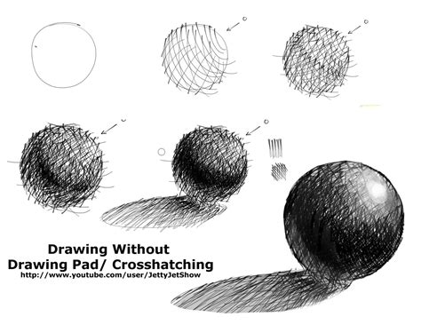 chiaroscuro shading on a sphere in cross hatch technique | Cross ...