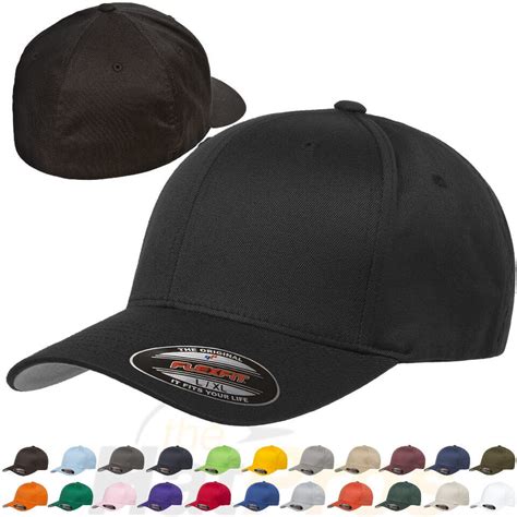 Original Flexfit Fitted Baseball Hat 6277 Wooly Combed Twill Cap Blank ...