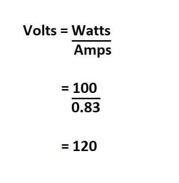 How to Convert Watts to Volts.