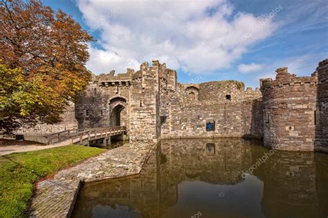 Famous Beaumaris Castle in Anglesey, North Wales, United Kingdom, series of Walesh castles ...