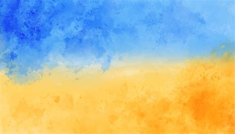 Premium Vector | Blue and yellow watercolor background of ukraine flag