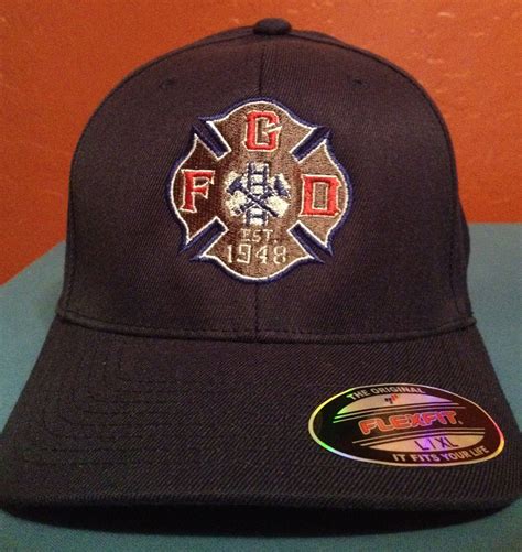 Embroidered flexfit hat made for the Goodyear AZ Fire Dept. Stitched by Ron at Rockin Stitch ...