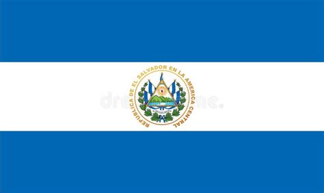 Símbolo De La Bandera De Salvador. Icono De Dibujo Vectorial ...