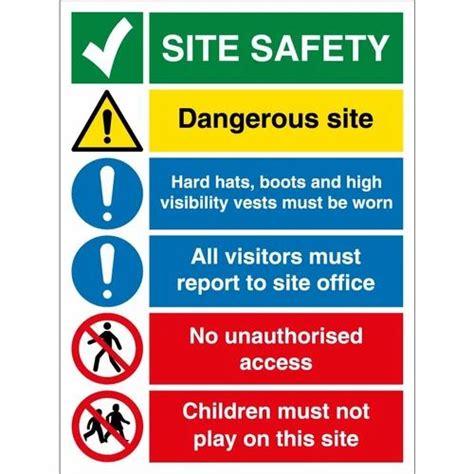 Construction Site Safety Rectangular Sign Board Printing, | ID: 20344364691