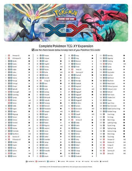 Printable Pokemon Checklist Card | Pokemon cards, Cool pokemon cards, Pokemon