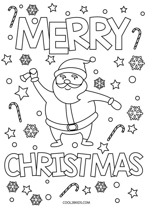 Free Printable Merry Christmas Coloring Pages For Kids