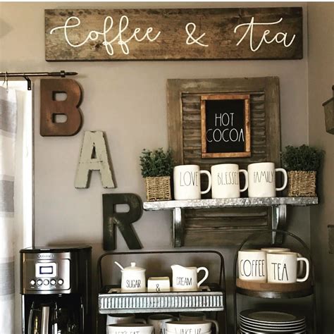 Coffee Bar Wall Decor | 1000 in 2020 | Bar wall decor, Coffee bar home, Coffee bar design