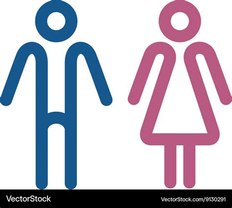 Male and female sign Royalty Free Vector Image