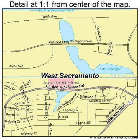 West Sacramento California Street Map 0684816