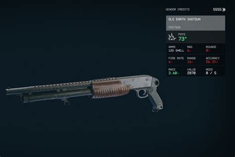 Starfield Old Earth Shotgun Weapon - Deltia's Gaming