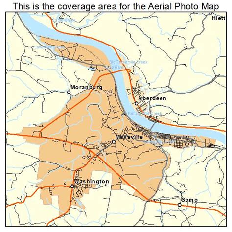 Aerial Photography Map of Maysville, KY Kentucky