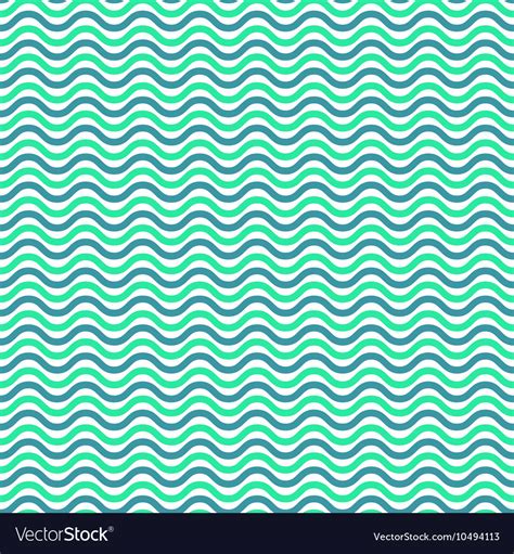 Aqua blue waves seamless pattern Royalty Free Vector Image