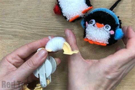 Pom Pom Penguin DIY Ornaments - Red Ted Art - Kids Crafts