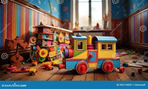 Wooden Toy Steam Locomotive Stock Photo - Image of boot, child: 292174592