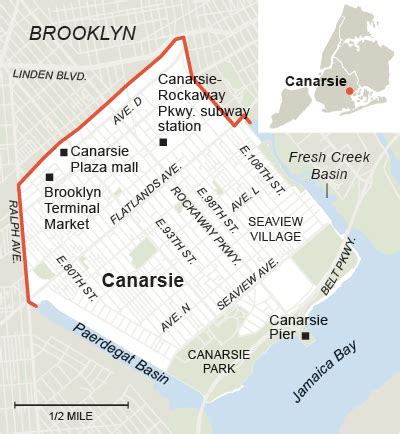 Map Of Canarsie Brooklyn | Tourist Map Of English