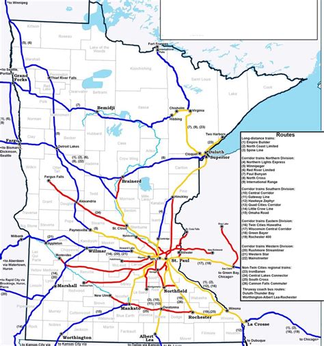 Free Minnesota Railroad Map and the 8 Major Railroads in Minnesota