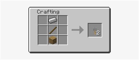 1 Iron Ingot 1 Stick 1 Wooden Planks - Minecraft Concrete Recipe PNG Image | Transparent PNG ...