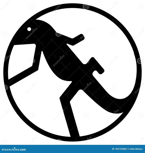 Silhouette of a Lizard. Tattoo, Logo, Sign, Vector Illustration Stock ...