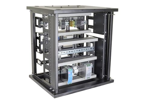 RCB1122BK15 6U Rackmount Adjustable Depth Din Rail Panel.